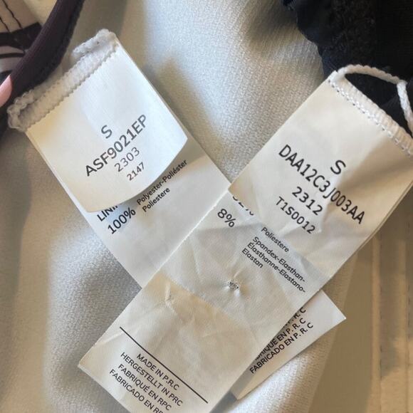 Cupshe Bikini NWT Women S Black Strapless Ruffle Top Floral High Waist Bottoms - Picture 5 of 8